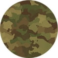 thumbnail image 1 of Ahgly Company Machine Washable Indoor Round Transitional Dark Yellow Green Area Rugs, 6' Round, 1 of 7