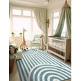 thumbnail image 3 of Unique Loom Whimsy Kids Collection Area Rug - Lines (5' 3" x 8' Rectangle Sky blue/Ivory), 3 of 9