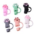 thumbnail image 5 of 6 Uds. Paja Silicona Con Forma Pata Gato Adornos 10mm para Vasos 30/40 OZ, 5 of 5