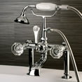 thumbnail image 2 of Kingston Brass AE104T1WCL Aqua Eden AE104T1WCL Celebrity Deck Mount Clawfoot Tub Faucet, Polished Chrome, 2 of 4