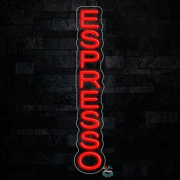 Espresso LED Neon Sign 5"L x 27"H #32244