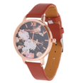thumbnail image 1 of Reloj de pulsera de cuarzo Hugo con correa de cuero Marrón 1 Pieza, 1 of 10
