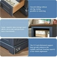 thumbnail image 5 of Vecenuy Nightstand with Charging Station, Side Table with 2 Drawers & Open Storage, 18" Retro Bedside, End for Bedroom Living Room, Blue, 5 of 9