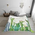 thumbnail image 6 of KLL Cartoon Cactus Print Fleece Throw Blanket, Horizontal Fleece Bedding Cute Soft Blankets Comfy Fleece Flannel Plush Home Decor for Couch & Bed -60"x50", 6 of 9