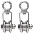 thumbnail image 1 of 2 Steel Roller Blocks Inner Ball Bearings Stainless Steel Rollers For Ropes, 1 of 5