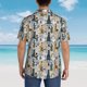 thumbnail image 4 of Balery Llama and Cactus1 Camisas hawaianas de manga corta para hombre, camisas playeras de corte holgado, camisas de vacaciones con botones,Large, 4 of 7