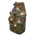 thumbnail image 4 of Alpine Corporation Cascading Rock Mountain Water Fountain with LED Lights, 4 of 5