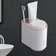 thumbnail image 5 of Accesorios de baño con 2 vasos magnéticos y portacepillos de dientes para pareja de adultos Rosa, 5 of 7