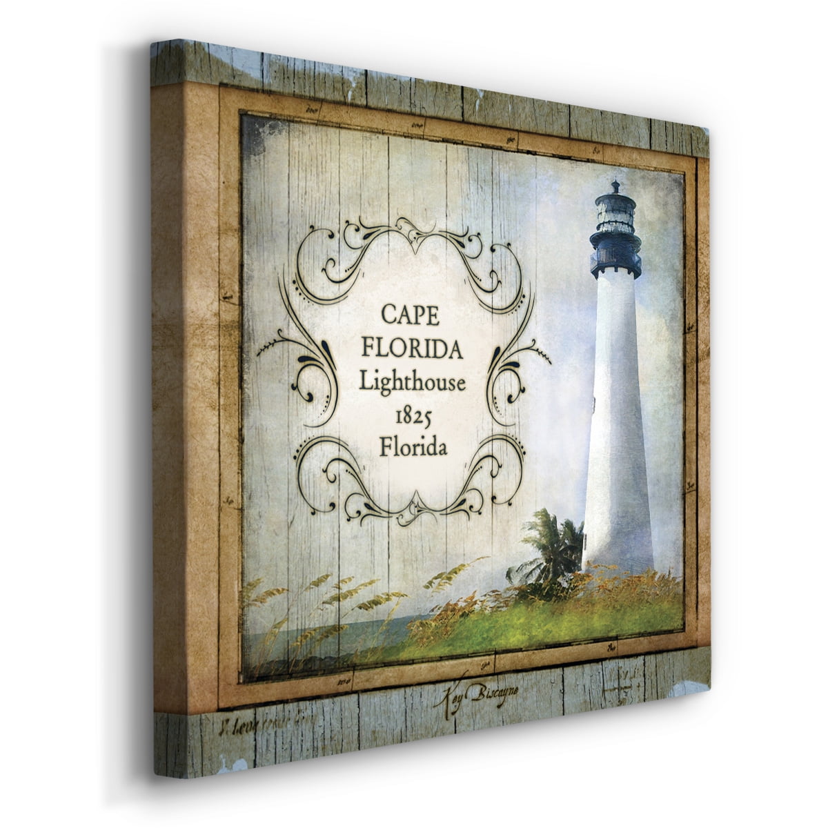 Wexford Home Florida Lighthouse III-Premium Gallery Wrapped Canvas, 16" x 16" - Ready to Hang