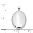 thumbnail image 2 of Beautiful Sterling Silver Rhodium-plated 20mm Polished Oval Locket, 2 of 2