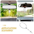 thumbnail image 4 of Colgante de rosario para coche, adorno colgante, pulsera de rosario, cruz, accesorio para espejo retrovisor de coche, 4 of 8