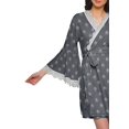 thumbnail image 5 of Moomaya Cotton Womens&nbsp;Robe&nbsp;Dressing&nbsp;Gown&nbsp;Printed Short Bridal Shower&nbsp;Robes, 5 of 6