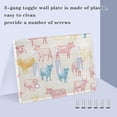thumbnail image 4 of Dailycode Light Switch Plate Covers 2 Gang Wall Plate Plastics Outlet Covers for Kitchen Home Office Decor Pink Blue Yellow Cattle, 4 of 8