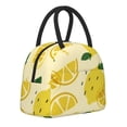 thumbnail image 2 of YFYANG Portable Waterproof Insulated Lunch Bag, Yellow Cartoon Lemon Doodle Reusable Cooler Bag / Picnic Bag for Adults Teens, 2 of 9