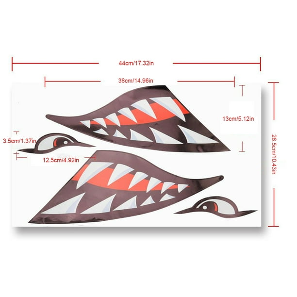 PVC Tooth Boat Stickers Kayak Paddleboard Sailboats Fishing Boats  Decoration Canoe Accessories Raft Ships Decal Watersports Boating  Decorative Paster 