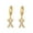 X, variant on GHSOHS Trendy Gold Initial Earrings for Women 26 Alphabet Sparking Diamond Rhinestone Pendant Hoop Earrings Party Jewelry Birthday Gift M