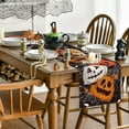 thumbnail image 4 of Black Pumpkins Spider Web Halloween Table Runner, Seasonal Fall Kitchen Dining Table Decoration for Home Party Decor 13x108 Inch, 4 of 6