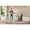 thumbnail image 5 of 55" L Shaped Electric Standing Desk with 6 Fabric Drawers and Storage Shelves, Height Adjustable Computer Desk, Home Office Desk, 5 of 7