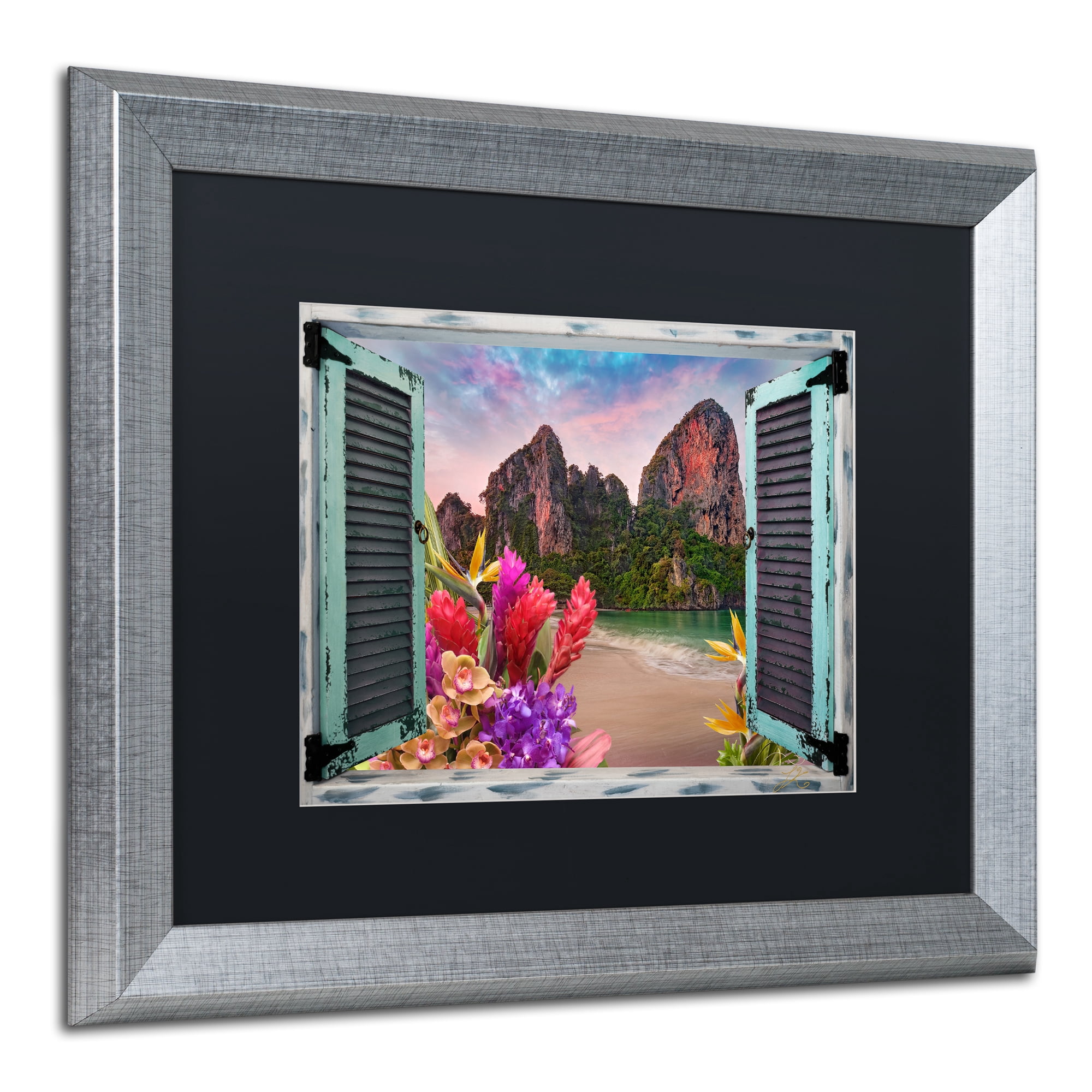 Leo Kelly 'Window to Paradise VI' Matted Framed Art