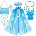 thumbnail image 1 of 12PCS Princess Cape Set, Princess Dress Up Cloak With Crown, Wand, Jewellery, and bag, 1 of 5