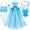 Blue, variant on 12PCS Princess Cape Set, Princess Dress Up Cloak With Crown, Wand, jewelry, and bag