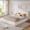 Cream White, variant on Seetech Queen Size Cloud Bed Frame, Upholstered Platform Bed with Wave Headboard, Soft Rounded Corners, No Box Spring Needed, Cream White
