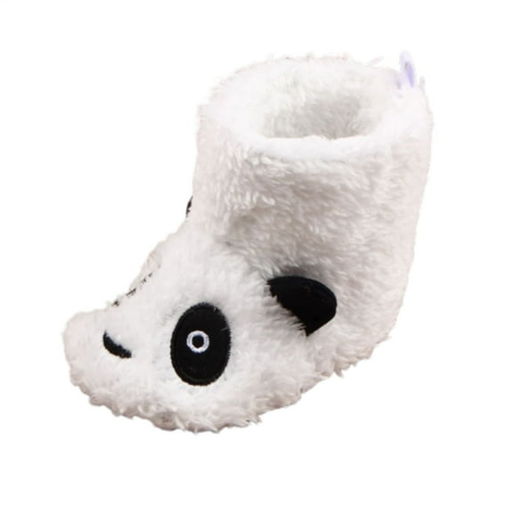 Otqutp Baby Comfortable Sneakers Boys Girls Winter Boots Baby Cute Panda Cartoon Shoes Walking Shoes Flat Bottom Shoes for Baby 0 to 12 Months