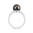 thumbnail image 2 of ANGARA Tahitian Cultured Pearl Criss-Cross Shank Ring in 14K White Gold for Women | June Birthstone, Birthday, Anniversary, Jewelry Gift for Women | Pearl Ring, 2 of 8