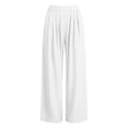 thumbnail image 7 of Wide Leg Trousers Women Lightweight Ruched Elastic Waist Comfy Pants with Pockets Summer Loose Pants for Women, 7 of 7