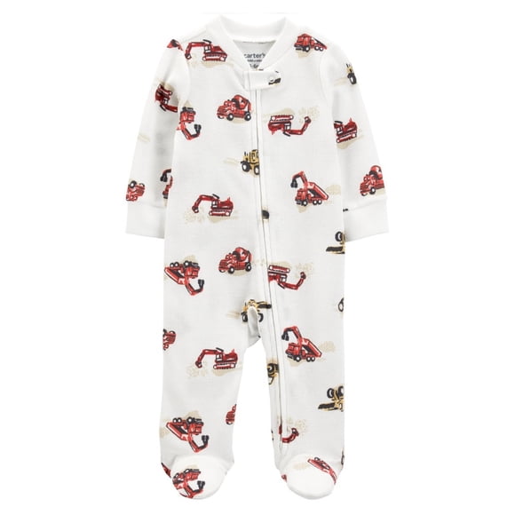 Mameluco Child of Mine para Bebé Niña 1 Pieza con Estampado de Construcción Blanco Talla 0-3 Meses