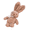 Brown, variant on Soft Bunny Plush Toy Cute Pink Rabbit Animal Figurine High-Quality Short Cotton Material Portable Comfort Animal Doll for Home Decor Car Travel Camping Sleepovers White