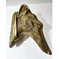 thumbnail image 4 of Wall Mount Aluminium Greyhound Head Statue Sculpture (Antique Brass Finish), 4 of 4