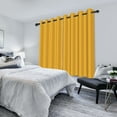 thumbnail image 5 of Nanqianyi Yellow Blackout Curtain Grommet Top 2 Panels, 42" W x 63" L, Thermal Insulated, Room Darkening, Window Drapes for Living Room, 5 of 8