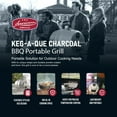thumbnail image 2 of Americana Grills Keg A Que Charcoal BBQ Portable Grill, 186 Sq In, Silver, 2 of 12