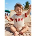 thumbnail image 5 of BemeyourBBs Newborn Baby Boy Girl Crayfish Outfit Infant Baby Summer Clothes Waffled Bubble Romper Lobster Embroidery Short Sleeve Crew Neck Bodysuit Jumpsuit, 5 of 9