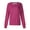 Hot Pink, variant on Women Long Sleeve Pocket Working Stand-up Collar Solid Color Single-breasted Protective Overalls Cardigan Jacket Top