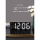 thumbnail image 2 of Reloj despertador digital con pantalla grande de temperatura interior, alarma dual con control de voz, reloj electrónico de escritorio actualizado(Cáscara negra y luz verde)(Cara negra), 2 of 5