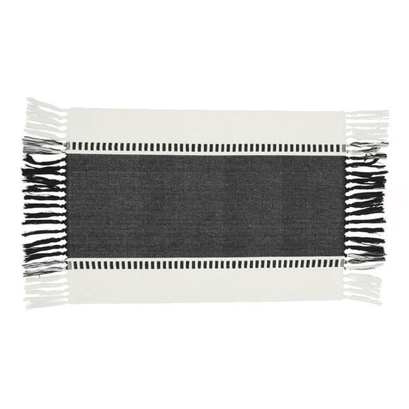 Saro Lifestyle Tassel Trimmed Stripe Placemat (Set of 4)