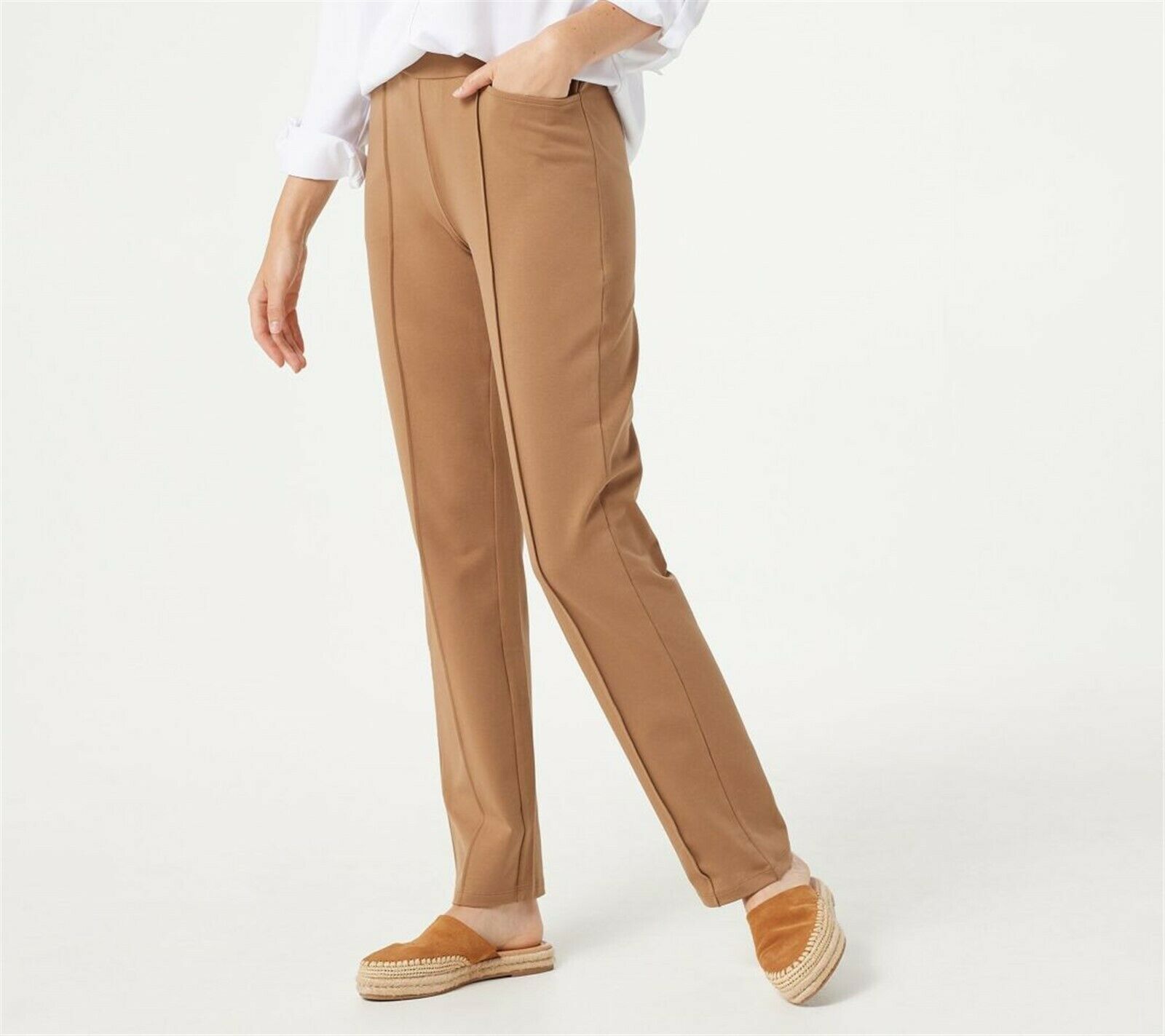Susan Graver Cotton Spandex Slim-Leg 