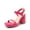 HOT PINK-PU, variant on Women's Platform Chunky Heels Ankle Strap Block High Heel Square Toe Wedding Party Dress Sandals Shoes