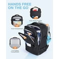 thumbnail image 3 of BAGSMART Extra Larger 40L Travel Backpack Expandable Business Backpack with Packing Cubes, Airline Approved Carry On Luggage Backpack Fit 17" Laptop, Waterproof College Daypack with Shoe Bag, Black, 3 of 7