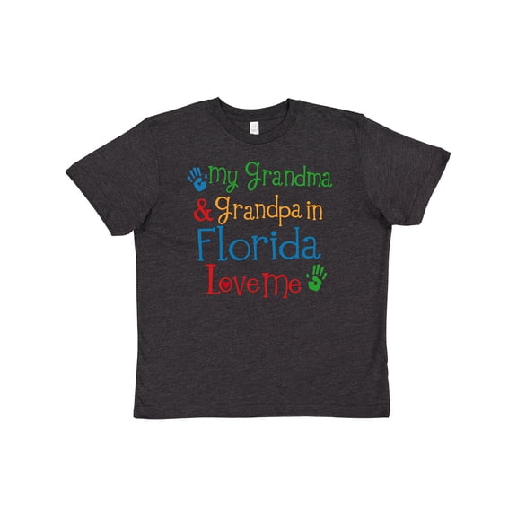 Inktastic Florida Grandma Grandpa Loves Me Youth T-Shirt