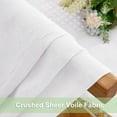 thumbnail image 3 of OVZME Troy White Sheer Curtains 24 inch Length 2 Panels Set, Light Weight Crushed Semi Kitchen Curtains Tiers, Rod Pocket Decor Short Curtains for Kitchen/Cafe/Bedroom/Living Room, Each 42Wx24L inch, 3 of 7