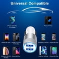 thumbnail image 2 of Car Charger,iPhone Car Charger Adapter with iPhone Charger Cable 10ft HAOANO 3.4A Dual Port USB Car Charger for iPhone Fast Charging Cable Cigarette Lighter Socket Adapter Compatible for iPhone, 2 of 7