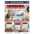 thumbnail image 6 of Winter Snowflakes Valances for Windows, 42 x 18in, Christmas Tree Elk Red Background Rod Pocket Kitchen Valance Curtain Light Filtering Window Treatments for Living Room Bedroom, 1 Panel, 6 of 7