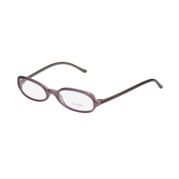 NEW VERA WANG LUXE FISSION WOMENS/LADIES DESIGNER FULL-RIM LAVENDER LIGHT WEIGHT CLASSIC SHAPE FRAME DEMO LENSES 47-19-135 EYEGLASSES/EYEGLASS FRAME