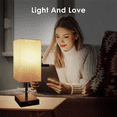 2X Bedside Table Lamp, Pull Chain Table Lamp with 2 USB Charging Ports
