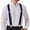Blue, variant on Adjustable Heavy-Duty X-Back Suspenders for Men - 4 Premium Clips, 1 3/8" Elastic Straps