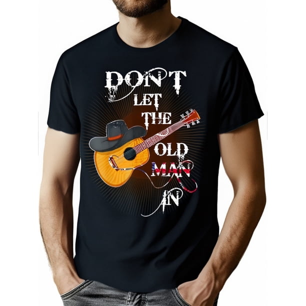 Camiseta divertida de música country "No dejes que el viejo entre en la guitarra"