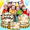 thumbnail image 5 of Jestar 96Pcs Construction Birthday Party Supplies Construction Theme Paper Plates and Napkins for Boys Kids Tractor Dump Digger Vehicle Themed Party Favors, Serve 24, 5 of 8
